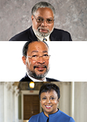 Photos of Lonnie Bunch, Dick Parsons, and Dr. Carla Hayden, stacked on top of each other