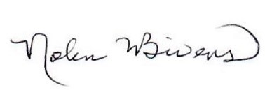 Nolen Biven's signature